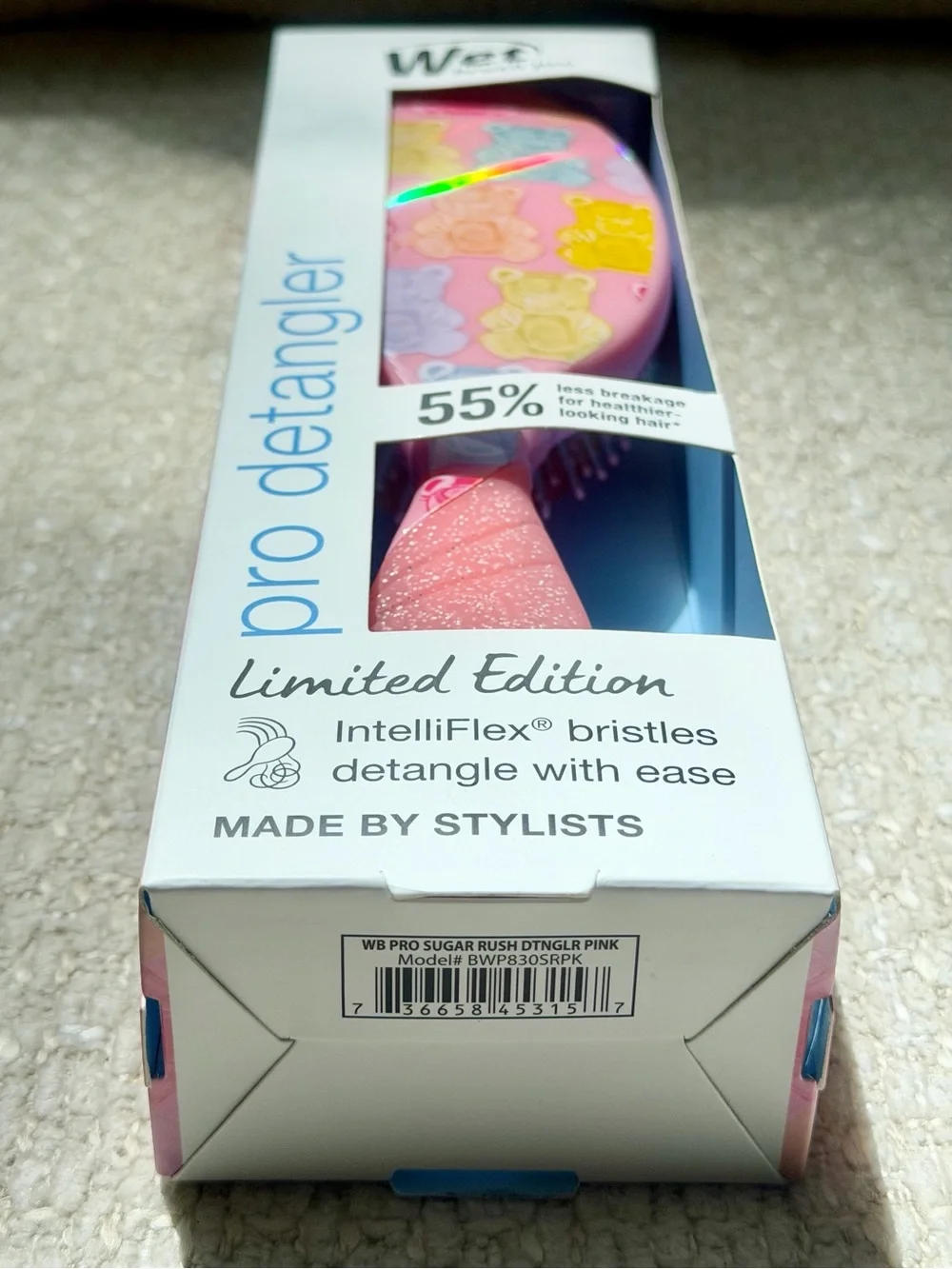 Wet Brush Pro Detangler Hair Brush Sugar Rush Gummy Bears Candy Pink Limited Ed